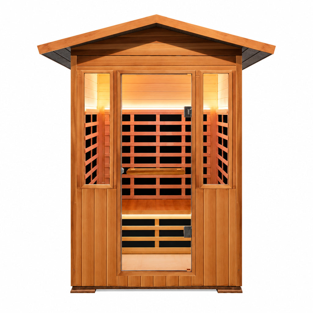 2 Person Outdoor Sauna Infrared Saunas Dry Sauna Room 1800W 120V