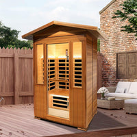 2 Person Outdoor Sauna Infrared Saunas Dry Sauna Room 1800W 120V