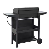 4-Burner Portable Stainless Steel Propane Gas Grill in Black